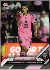 2024 Topps Now MLS Black Parallel #47 Luis Suarez Soccer Card Inter Miami CF /99