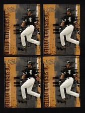 (4) 2005 DONRUSS LEATHER & LUMBER FRANK THOMAS #43 LOT CHICAGO WHITE SOX HOFER
