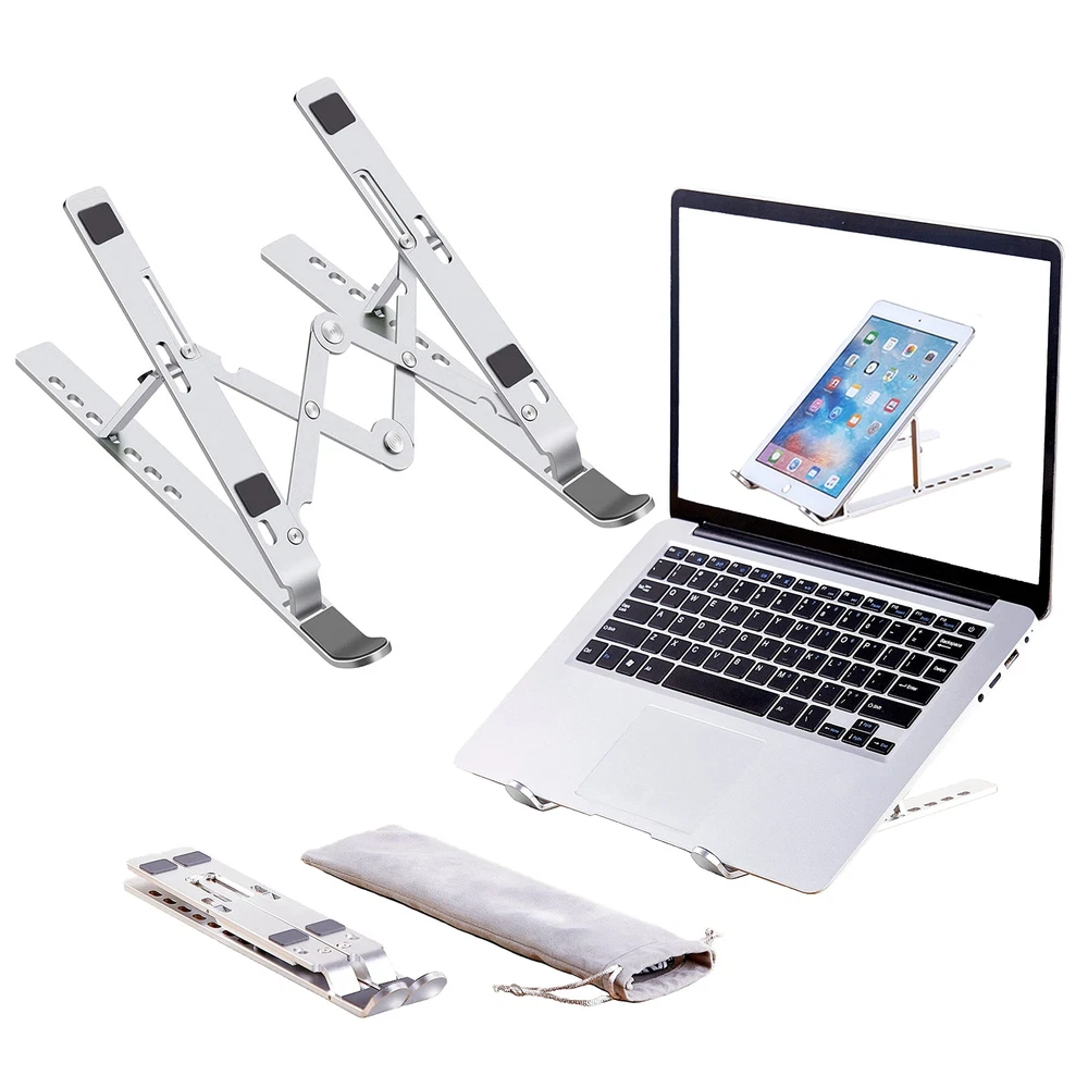 Laptop Stand, Laptop Riser Computer Stand for desk, Adjustable Aluminum Folda...