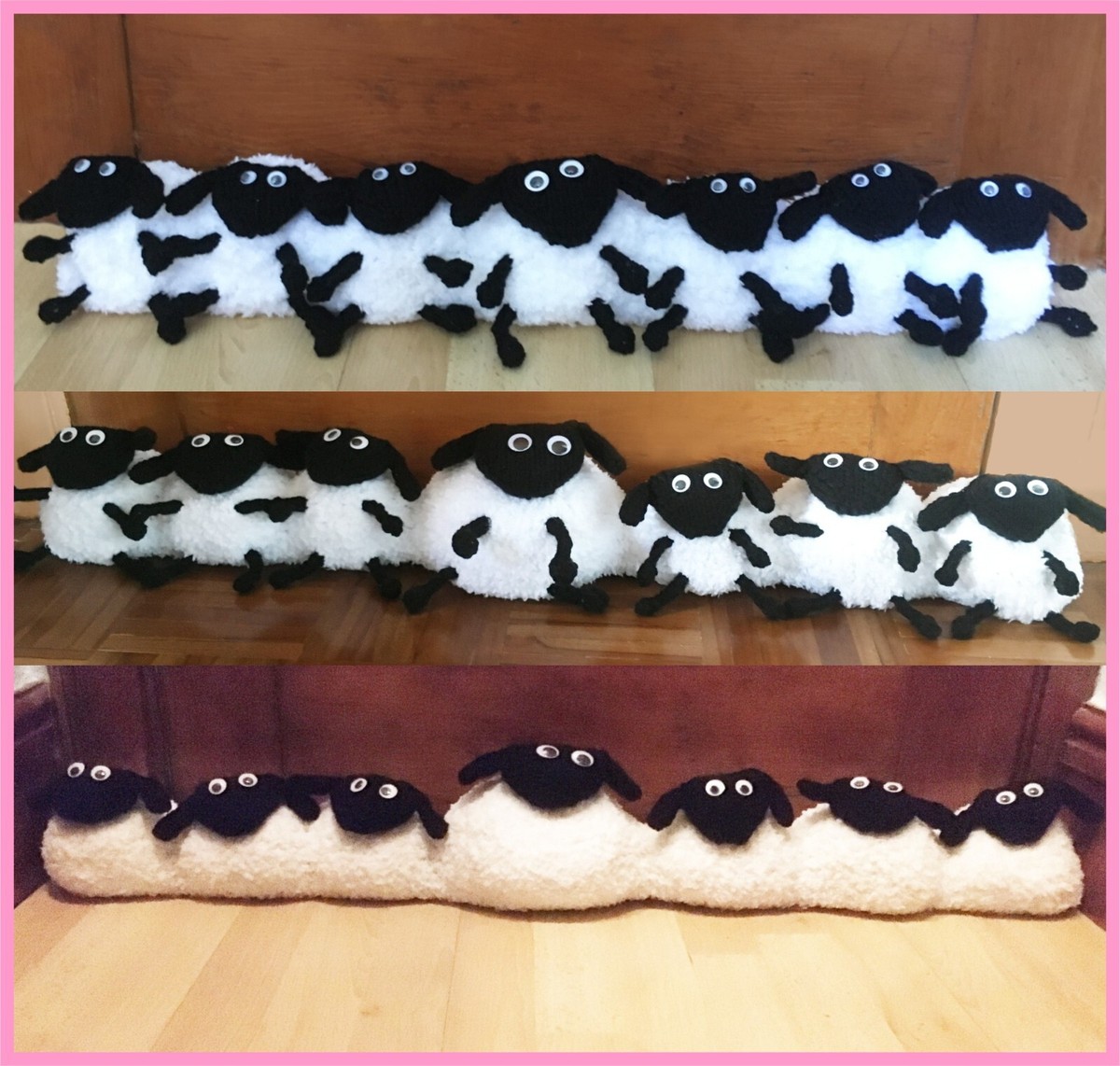 KNITTING PATTERN 608: SHEEP DRAUGHT EXCLUDER, SNOWFLAKE AND CHUNKY