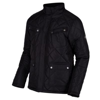 Regatta Jacket Lathan Quilted Warm Water Repellent Work Insulated Coat Black