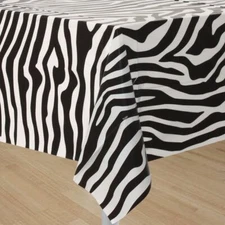 lovemyfabric Poly Cotton Zebra Print Tablecloth