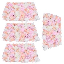 Artificial Rose Silk Flower Wall Panel Wedding Party Backdrop Decor 60cmX40cm