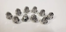 10-Pk Lug Nuts 1/2" Stainless Steel Capped Acorn For Trailer 1/2-20 Thread