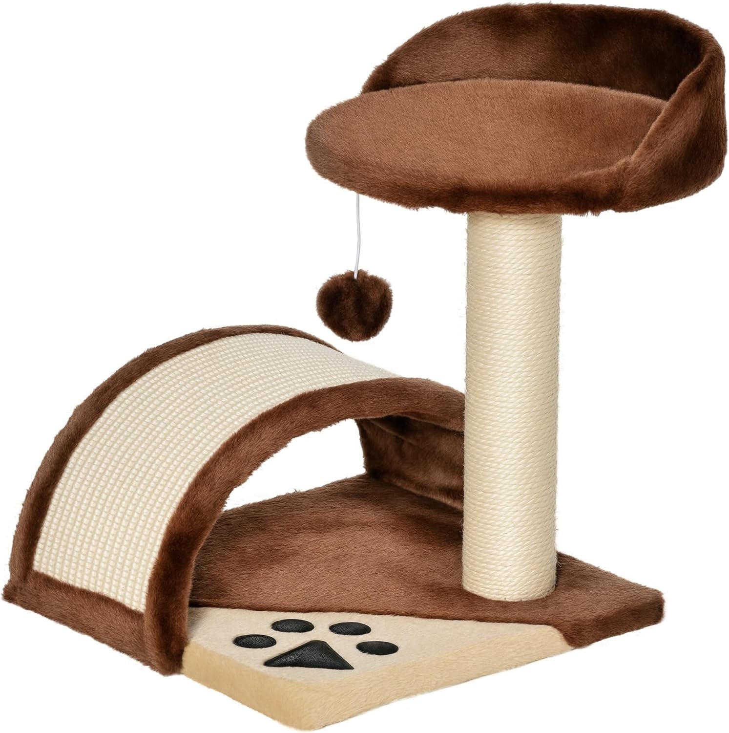 PawHut Cat Tree Scratching Scratcher Post Kitten Activity Centre Climber Hangin