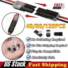 120Pcs Double-Wire Plug-in Connector, Cable Clamp with Locking Buckle USA