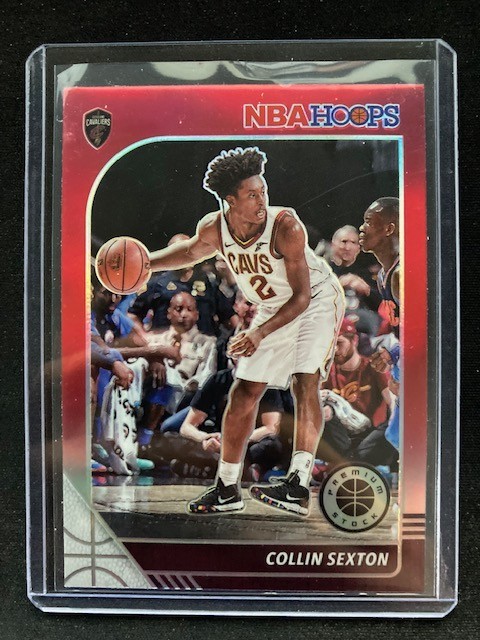 2019-20 Panini NBA Hoops Premium Stock #38 Collin Sexton RED PRIZM Cavs