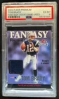 2002 Fleer Premium Tom Brady Fantasy Team Memorabilia Game Used Jersey PSA 6
