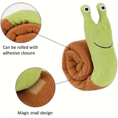 Lovely Soft Safe Chew-Resistant Bite-Proof Lightweight Interactive Snail Dog Toy