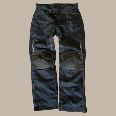 Hein Gericke Motorcycle Pants Black Denim Riding Trousers with Armor Pockets 