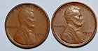 1909 VDB AND 1909-P Lincoln Cent Pennies - 2-Coin Lot