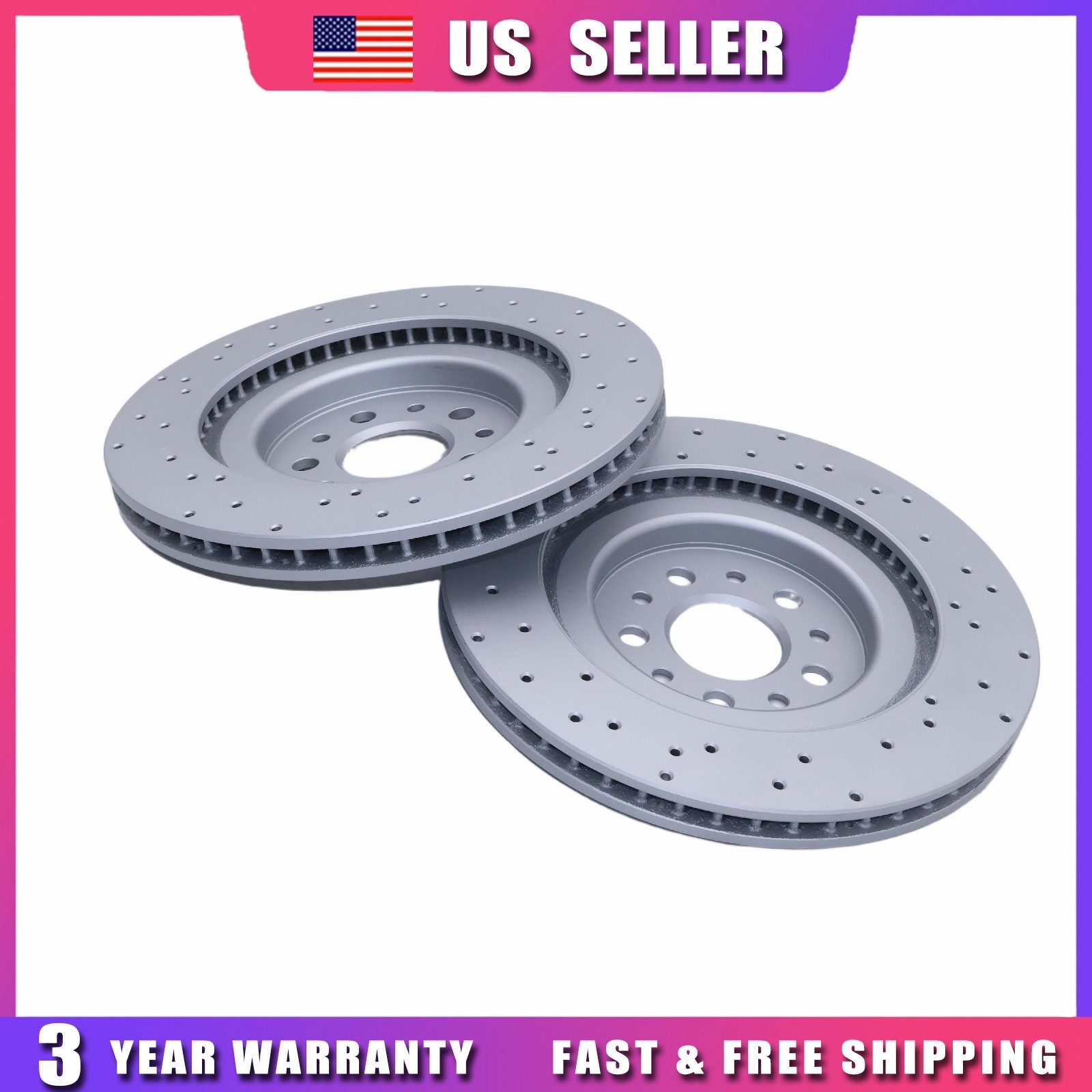 4pcs Brake Rotor With Holes fit Maserati Quattroporte Ghibli 17+, 670035019