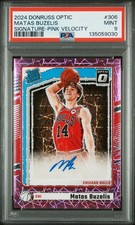 2024 DONRUSS OPTIC SIGNATURE-PINK VELOCITY #306 MATAS BUZELIS RC /79 PSA 9 AUTO