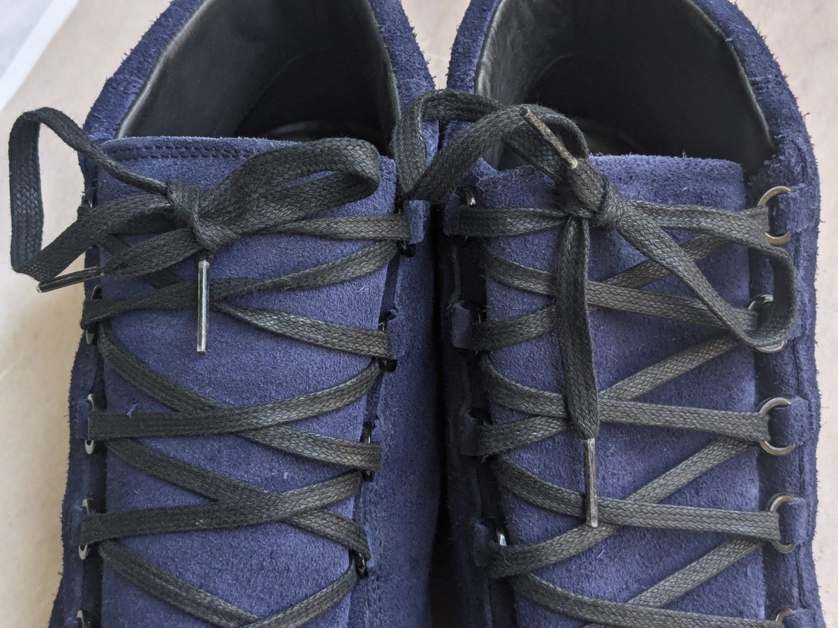 Balenciaga Arena Navy Blue Suede Men 13 46 Leather High Top  display picture 1