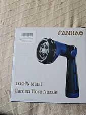 FANHAO Garden Hose Nozzle Heavy Duty, 100% Metal Water Light Green 