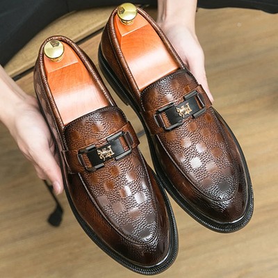  Men's Dress Shoes Formal Brogues Leather Shoes Casual Business Office Loafers