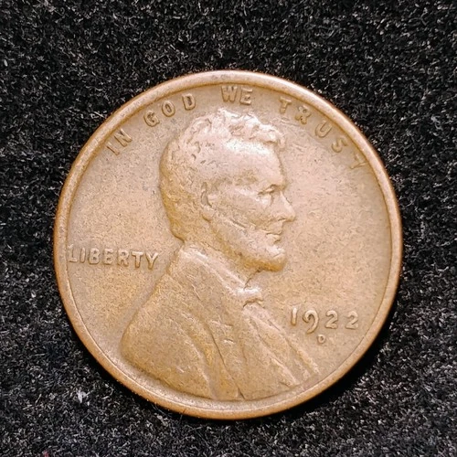 1922 D ~ LINCOLN WHEAT CENT ~ CH VG