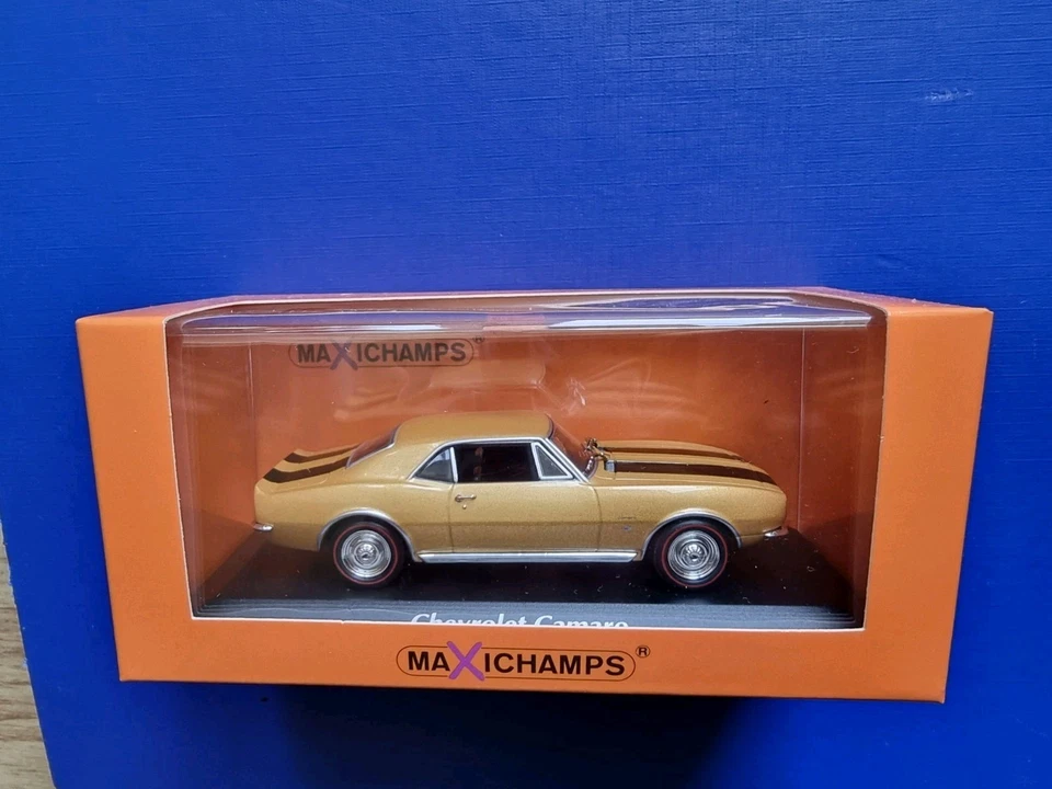 🔝1:43 Minichamps Maxichamps 1967 Chevrolet Camaro gold OVP NEU