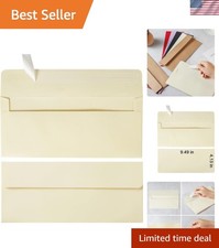 50 Pack Business Envelopes Self Seal 4x9 Standard Envelopes for Business, Inv...