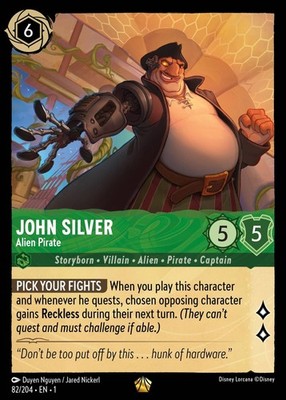 John Silver, Alien Pirate - FOIL - The First Chapter - Lorcana TCG
