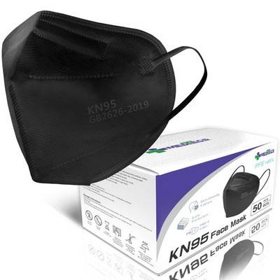 Medtecs KN95 Face Masks 50-Pack - Individually Wrapped, 5-Ply Protection