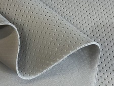 Meterware ORIGINAL AUDI Dachhimmel Stoff SILBERGRAU Perforiert mit Schaum+Gewebe
