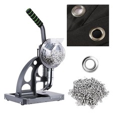 Hand Press Eyelet Grommet Machine Commercial Punch Tool Kit W/2000 Grommets