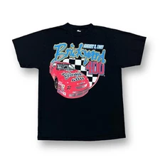 Vintage 90's Nascar Race Car Brickyard 400 Racing T-shirt Black Large Automotive