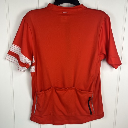 Bontrager Men’s Cycling Jersey Shirt Size L Fitted Red Short Sleeve Zip Up - Picture 2 of 10