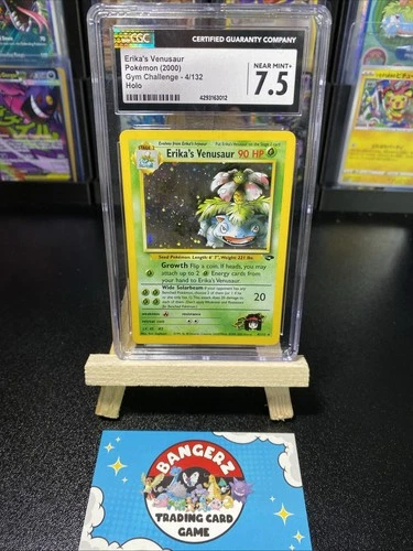 ERIKAS VENUSAUR POKEMON 4 2000 GYM CHALLENGE HOLO ENGLISH CGC 7.5 SWIRL