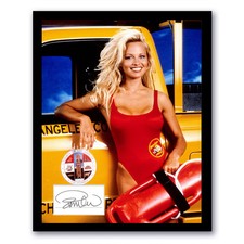 Pamela Anderson Signed Cut 11x14 Baywatch CJ Parker Autographed ACOA #3