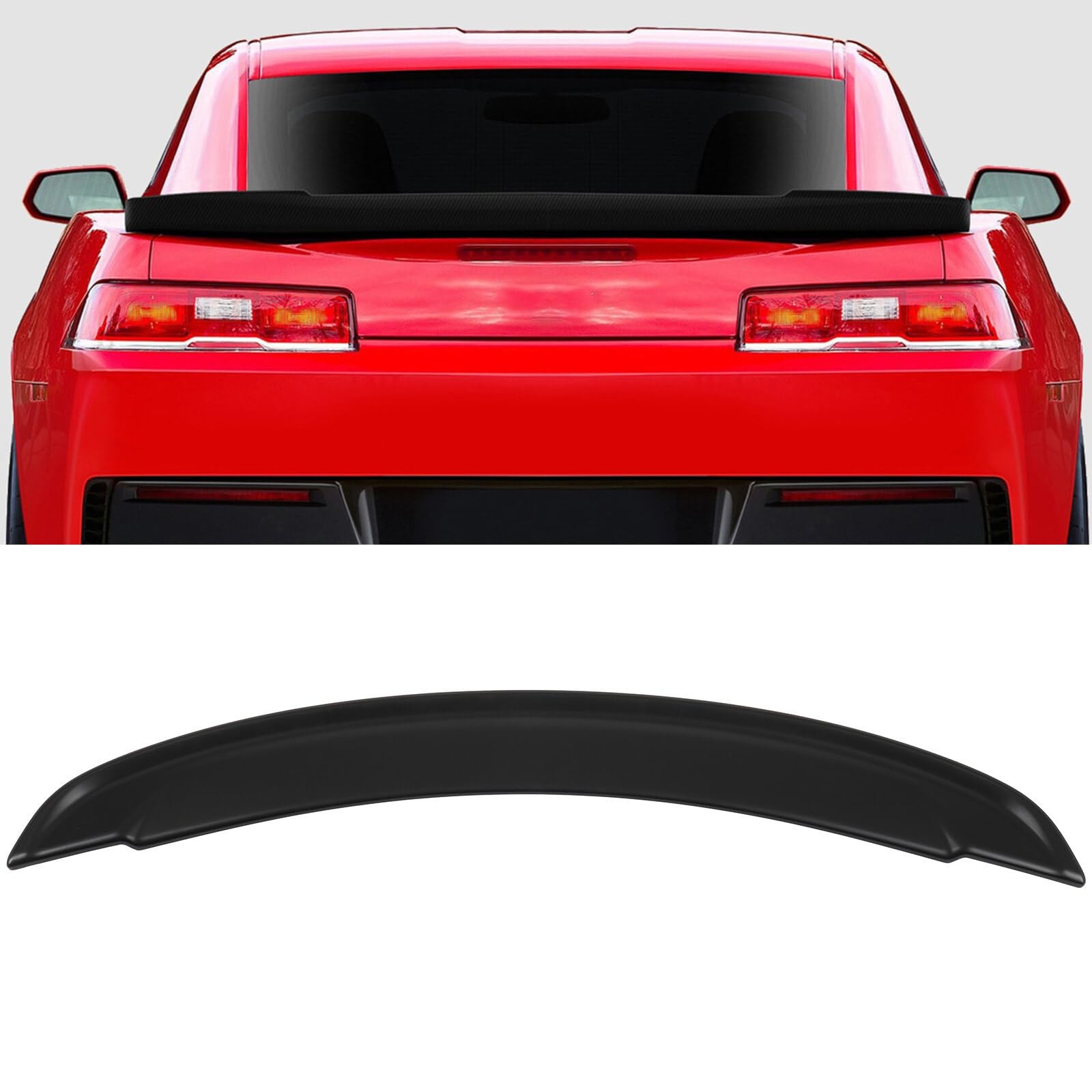 1PC Matte Black Rear Trunk Spoiler Wing for Chevrolet Camaro 2014 2015