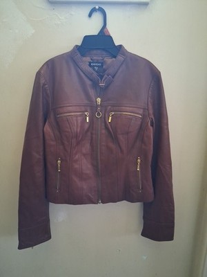 bebe Jacket de piel de mujer sz M  bello color