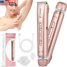 2 in 1 Women Electric Shaver Dual Head Bikini Trimmer for Women IPX7 Waterproof
