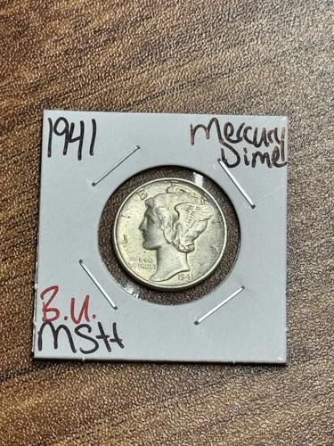 1941 P Mercury Silver Dime Superb Gem BU Uncirculated MS+ US 10c Coin (Raw18238)