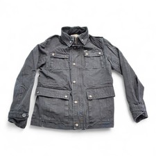 Giacca Zara Uomo Nera Militare Tela - Taglia L