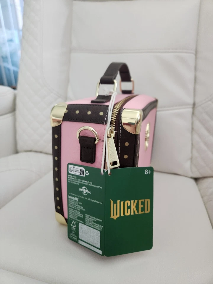 Loungefly Wicked Glinda's Pink Luggage Trunk Purse Crossbody Bag - Image 4 of 4