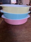 Vintage PYREX 221 Turquoise Teal Robins Egg Blue Round Cake Pan 8 1/4 Milk Glass