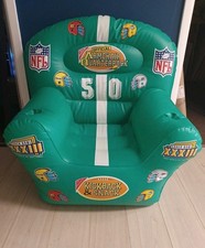 Sillón Nabisco 1999 firmado Dan Marino respaldo de cuarto silla inflable Super Bowl