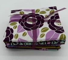Mixed Brand Fabric 6-Pack Half Yard Cuts Floral Purple Green White Free Spirit