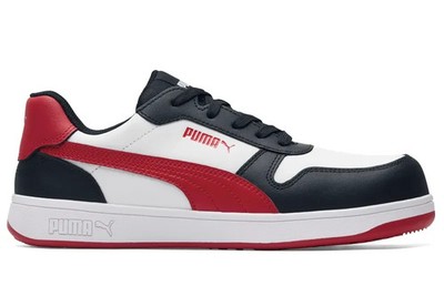 PUMA Safety Frontcourt Composite Toe ESD Work Shoes Men Size 8 Black Red