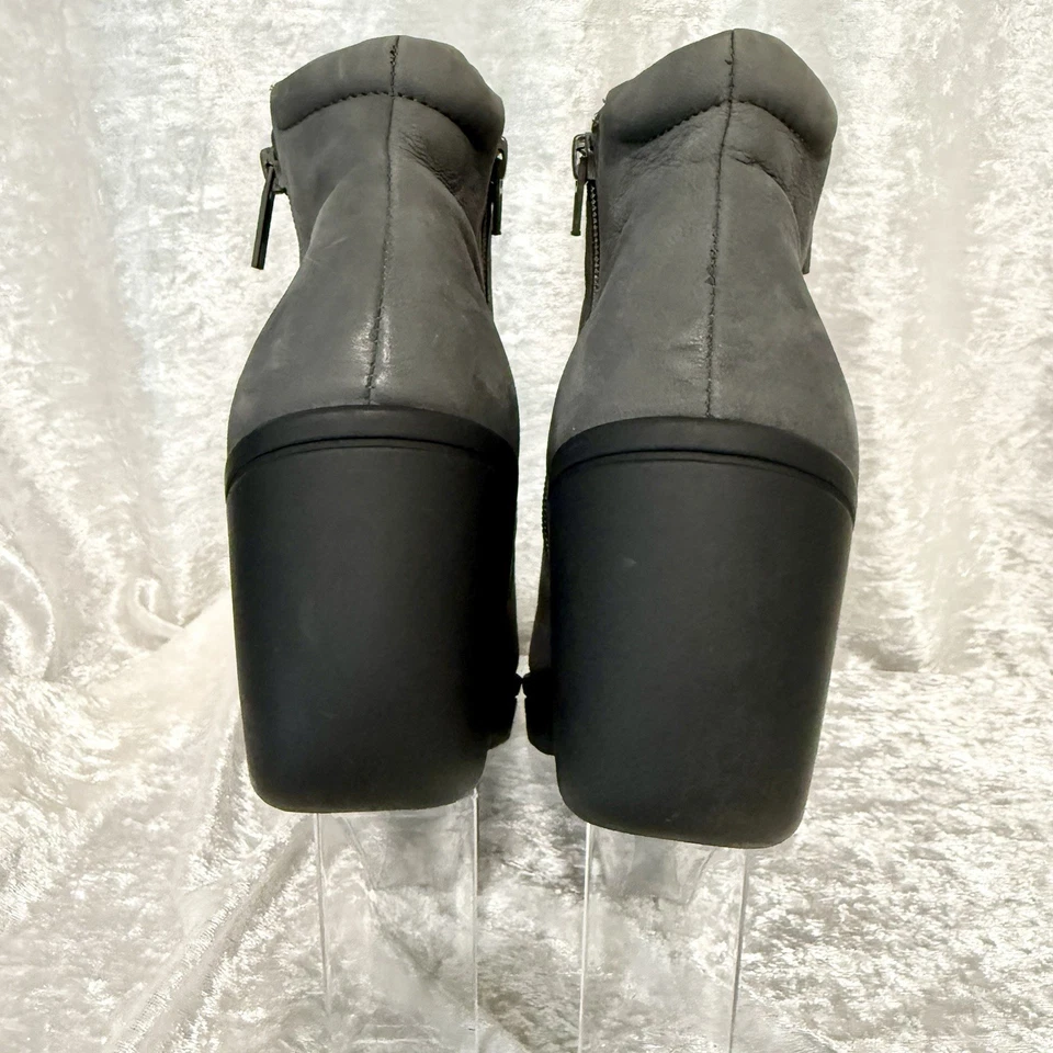 Naturalizer Women's Quineta Leather Boot Booties Gray Wedge Comfort Size 9-W - Image 4 of 4