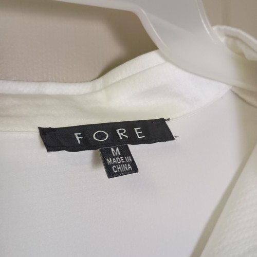 FORE Damen Bluse Größe M weiß Knopfleiste Langarm Karriere - Bild 6 von 7