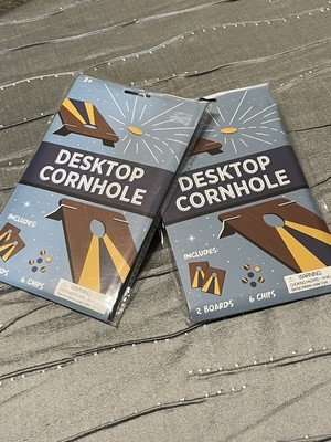 Desktop Cornhole Minicornhole Tabletop Toss Game Board Set - Sealed