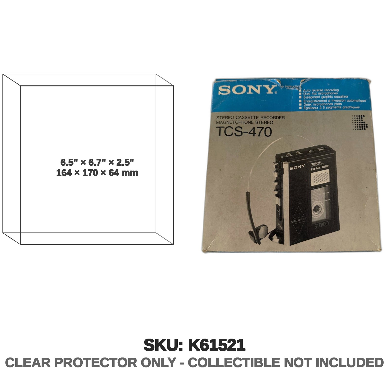 Protector For Sony Electronics TCS-470 Stereo Cassette Recorder
