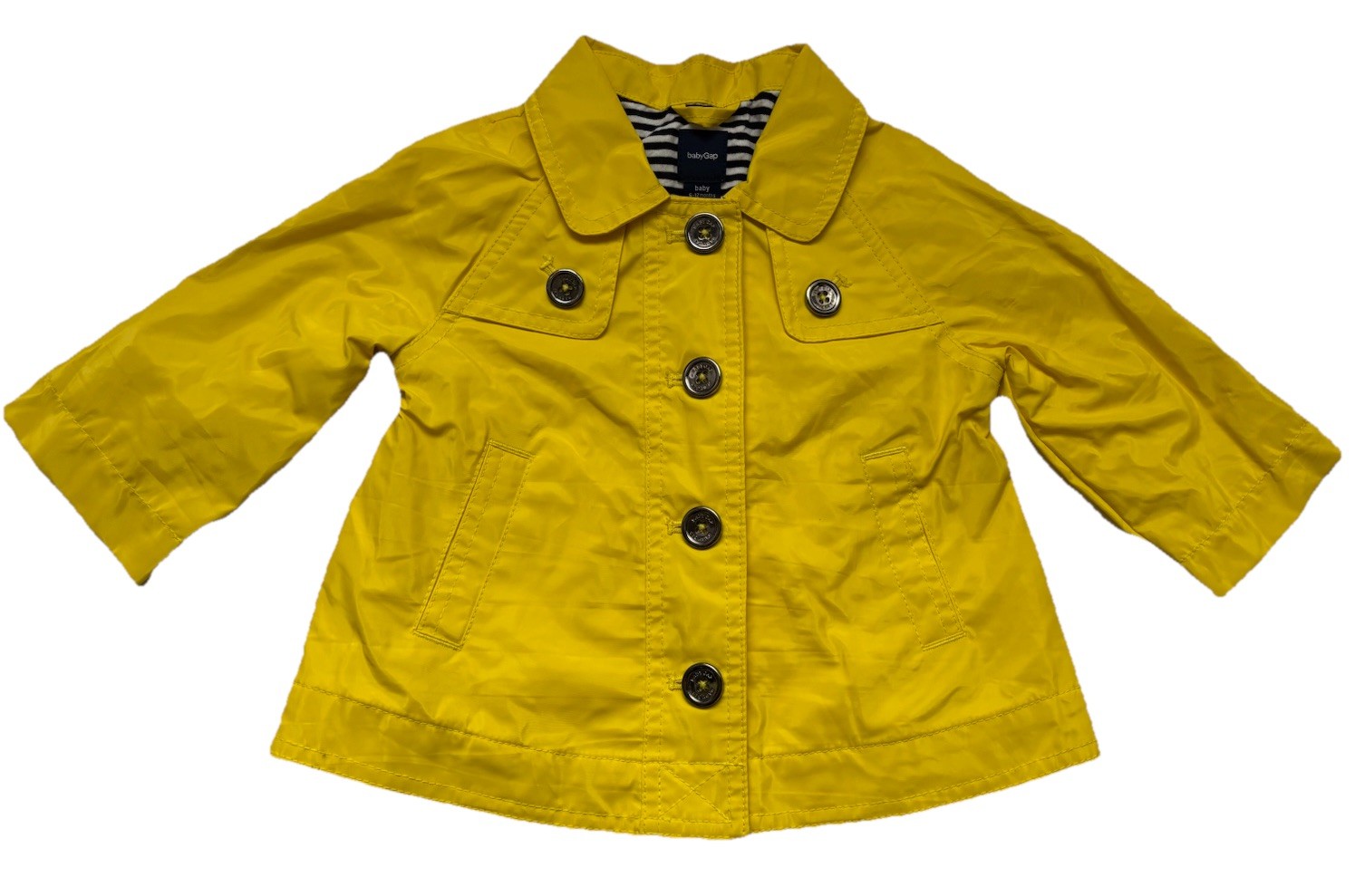 Fancy Buttons Lined Yellow Girls