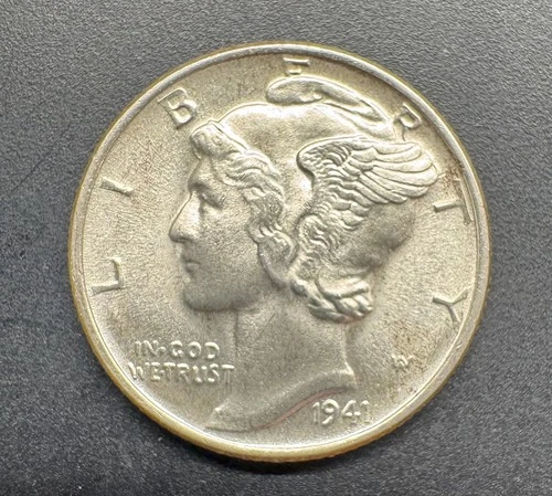 1941 - Silver Mercury Dime - Uncirculated - Super Nice Silver Coin