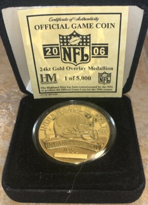 Indianapolis Colt NFL Highland Mint Game Coin 1 Of 5000 24k Gold