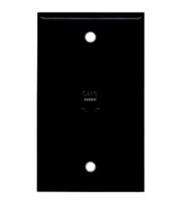 Ethernet Wall Plate CAT6 1-Port Single Gang Keystone Network Female F/F Black