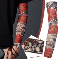 Unisex Tattoo Cooling Arm Sleeves Cover Unisex Sports Outdoor UV Sun Protec N8N5